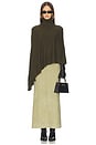 view 5 of 7 Axele Cashmere Knit Cape in Dark Olive
