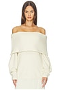 view 1 of 6 Saffiyya Off The Shoulder Sweater in Ivory