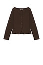 view 5 of 6 Carinnthia Cardigan in Chocolate