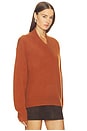 view 2 of 6 Doris Cashmere V-neck Sweater in Rust