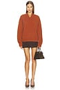 view 4 of 6 Doris Cashmere V-neck Sweater in Rust