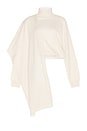 view 5 of 6 Jetta Cashmere Draped Scarf Turtleneck in Cream