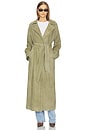 view 2 of 7 Louise Suede Coat in Dark Sage Green