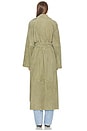 view 4 of 7 Louise Suede Coat in Dark Sage Green