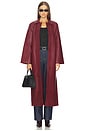 view 1 of 6 Reggie Leather Coat in Scarlet