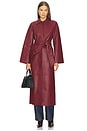 view 2 of 6 Reggie Leather Coat in Scarlet