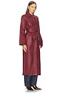 view 3 of 6 Reggie Leather Coat in Scarlet