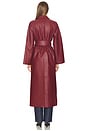 view 4 of 6 Reggie Leather Coat in Scarlet