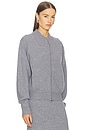 view 3 of 5 Velma Knit Bomber Jacket in Grey