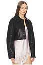 view 3 of 7 Alina Leather Jacket in Black