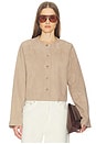 view 1 of 6 Jemma Suede Jacket in Desert Sand