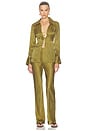 view 6 of 8 Lennon Cupro Pant in Olive Green