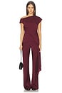view 5 of 8 Lennon Silk Pant in Oxblood