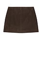 view 7 of 8 Apple Suede Skirt in Chocolate