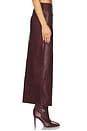 view 3 of 8 Mango Leather Skirt in Oxblood