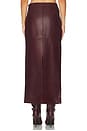 view 4 of 8 Mango Leather Skirt in Oxblood