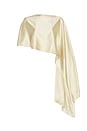 view 5 of 6 Belle Silk Cape in Satin Beige