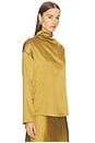 view 2 of 6 Atlas Silk Top in Chartreuse