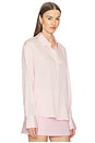 view 2 of 6 CAMISA ODETTE in Blush & White Stripe