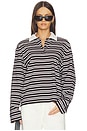 view 1 of 6 Westley Top in Brown Stripe