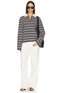 view 4 of 6 Westley Top in Brown Stripe