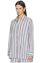 view 3 of 7 Aubrey Shirt in Light Blue & Pink Stripe
