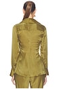 view 4 of 6 Sid Cupro Top in Olive Green