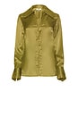 view 6 of 6 Sid Cupro Top in Olive Green