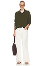 view 5 of 6 Embla Cashmere Polo in Dark Moss