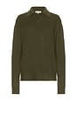 view 6 of 6 Embla Cashmere Polo in Dark Moss
