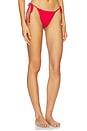 view 2 of 4 BAS DE MAILLOT DE BAIN AVEC LIENS À NOUER CÔTÉS PONCIK in Red