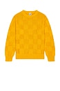 view 1 of 4 Check Knit Crewneck Sweater in Ochre