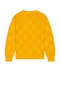 view 2 of 4 Check Knit Crewneck Sweater in Ochre