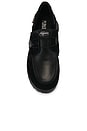 view 4 of 5 x Pleasures 3-eye Vibram Turn-lock Lug Boat Loafer in Black Leather Suede