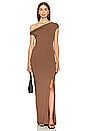 view 1 of 3 Arlette Twist Dress in Brown