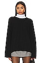 view 1 of 4 Crewneck Cable Sweater in Black