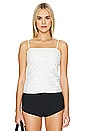 view 1 of 4 Tanny Ruched Cami in White & Black