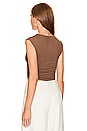 view 3 of 4 Palma Ruched Top in Brown