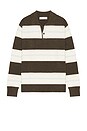 view 4 of 4 Sanino Polo in Black Olive Stripe