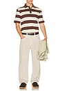 view 4 of 4 Sakevin Polo in French Roast Stripe