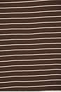 view 5 of 5 SAMAC Vネックポロ in Coffee Brown Stripe