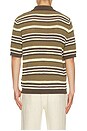 view 2 of 4 Samarco Short Sleeve Polo in Burnt Olive Stripe