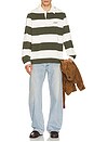 view 4 of 5 Sakevin X Polo Long Sleeve in Forest Night Stripe