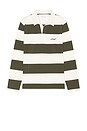 view 5 of 5 Sakevin X Polo Long Sleeve in Forest Night Stripe