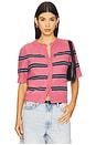 view 1 of 4 Sanoura Short Sleeve Cardigan in Rose Wine St.