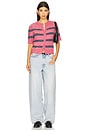 view 4 of 4 Sanoura Short Sleeve Cardigan in Rose Wine St.