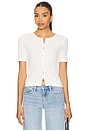 view 1 of 5 Sajuni Short Sleeve Cardigan in White