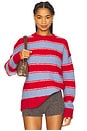 view 1 of 4 Sajeanne Sweater in Haute Red Stripe