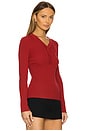 view 2 of 4 Saleonore V-neck in Scarlet Sage