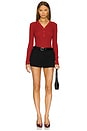 view 4 of 4 Saleonore V-neck in Scarlet Sage